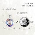 wholesale 925 Sterling Silver Round Pendant with Swarovski Crystals and Angel Design - Perfect Sister Gift for Birthdays & Mothers' Days-0-3