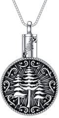 wholesale TOUPOP Oxidation Tree Of Life Urn Necklace For Ashes Cremation Jewelry For Ashes Memorial Jewelry Gift For Gilrs Women W/funnel Filler -0-0