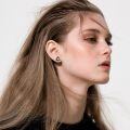 wholesale 925 Sterling Silver Moonstone Triquetra Stud Earrings For Women And Men-0-3