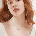 wholesale 925 Sterling Silver Infinity Mom Necklace Lab Diamond Two Tone I Love You Pendant-0-2
