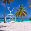 wholesale 925 Sterling Silver Beach Sun Pendant Necklace-0-5