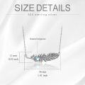 wholesale 925 Sterling Silver Rainbow Moonstone Feather Pendant Necklace for Women Native American Style Gemstone s-0-2