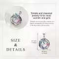 wholesale 925 Sterling Silver Pink Flamingo & Blue Palm Tree Crystal Pendant Necklace-0-10