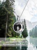 wholesale Sterling Silver Stone Alice in Wonderland Cat Pendant Necklace Tree of Life Jewelry Gift for Women-0-5
