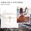 wholesale 925 Sterling Silver Moonstone Feather Charm Bracelet Wholesale - Adjustable 9-8 in-0-5