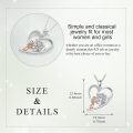 wholesale 925 Sterling Silver Horse Girl Heart Pendant Necklace s for Women Girls-0-4