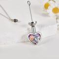 wholesale 925 Sterling Silver Crystal Hummingbird Heart Tear Drop Pendant Urn Keepsake Memorial Jewelry for Ashes-0-3