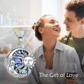 wholesale 925 Sterling Silver Sun & Moon Pendant Necklace w/Abalone Shell for Women-0-2