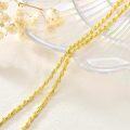 wholesale Sterling Silver Gold Plated 3 2mm Cuban Chain Necklace for Women Men 16 24 Inch-0-7