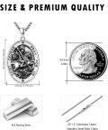 wholesale 925 Sterling Silver St George Medal Necklace Pendant for Men Women Catholic-0-3
