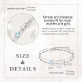 wholesale 925 Sterling Silver Stretching Cat Moonstone Beaded Chain Bracelet Platinum Plated-0-3
