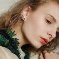 wholesale Sterling Silver Austrian Crystal Leaf Ear Climbers Hypoallergenic Earrings for Sensitive Ears-0-16