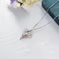 TOUPOP Sterling Silver Heart Pendant Necklace Jewelry Gifts For Women-0-4