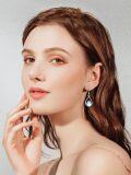 wholesale Mothers Day Gifts For Mom Earrings For Women Sterling Silver Teardrop Drop Dangle Earrings Leverback Earrings Moonstone Jewelry Gifts For Teen Girls（teardrop) -0-1