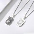 wholesale 925 Sterling Silver Virgin Mary Pendant with Chain - Religious Jewelry for Women and Men -0-1