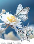 wholesale TOUPOP Butterfly Urn Necklace For Ashes S925 Sterling Silver Abalone Shell Pendant Necklaces Cremation Jewelry W/funnel Filler Keepsake Memorial Jewelry Butterfly Gifts For Women -0-3