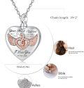 wholesale 925 Sterling Silver Winged Heart Cremation Jewelry Urn Pendant Necklace with Funnel and Fill Tool-0-4