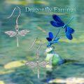 wholesale TOUPOP Sterling Silver Dragonfly Earrings For Women Dragonfly Lovers Celtic Jewelry -0-1