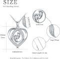 wholesale 925 Sterling Silver Angel Wing & Baby Feet Pendant Necklace for Pregnant Mothers and New Moms-0-3