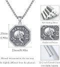 wholesale 925 Sterling Silver Gothic Skull Pendant Necklace  with MEMENTO MORI Inscription - 925 Sterling Silver Jewelry for Women and Men-0-2