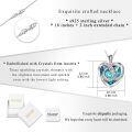 TOUPOP 925 Sterling Silver Crystal Moon Star Heart Necklace-0-4
