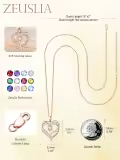 wholesale 925 Sterling Silver Snake Pendant Necklace with Birthstone for Women-0-4