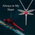 wholesale Sterling Silver Stone Dragonfly Urn Necklace for Ashes w Filling Tool-0-46