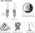 wholesale 925 Sterling Silver Dragon Shape Hypoallergenic Dangle Hook Earrings for Women and Girls-0-4