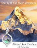 wholesale 925 Sterling Silver Abalone Shell & Cubic Zirconia Christian Mountain Pendant Necklace for Women-0-3