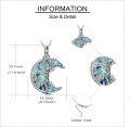 wholesale 925 Sterling Silver Abalone Shell and Opal Tree of Life Cremation Keepsake Pendant Necklace-0-3