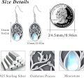 wholesale 925 Sterling Silver Tree of Life Moonstone Teardrop Dangle Earrings for Women-0-2