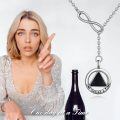 wholesale 925 Sterling Silver Infinity & Jade Stone Pendant Necklace - One Day at A Time Jewelry for Women's Addiction Recovery Gifts-0-52