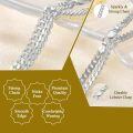 wholesale 925 Sterling Silver 18" 20" Two Layer Rope Chain For Women Mens 18k White Gold Plated Fine Chain Necklace-0-4