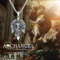wholesale 925 Sterling Silver Angel Guardian Pendant Necklace for Men & Women-0-2