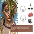 wholesale 925 Sterling Silver Girl Hugging Cat Two Tone Gold Plated Hoop Earrings-0-2