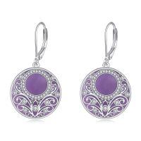 wholesale 925 Sterling Silver Celtic Teardrop Filigree Earrings Jewelry Gifts for Women-Amethyst filigree earrings