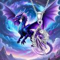 wholesale  Metal Stone Wyvern Dragon Pendant Necklace Gift for Women ( chars)-0-4