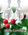 wholesale Sterling Silver Floral Teardrop Earrings w Birth Flower Engraved Gift for Women-0-37