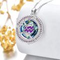 TOUPOP Sterling Silver Crystal Zodiac Necklace Constellation Pendant Gift-0-3