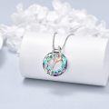 wholesale 925 Sterling Silver Rainbow Crystal Gymnastics Ballerina Pendant Necklace USA Sports s for Women Girls-0-3