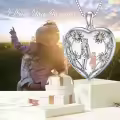 TOUPOP Sterling Silver Photo Locket Necklace, Christmas Gifts For Women-0-6