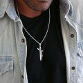 wholesale 925 Sterling Silver Crucifix Cross Jesus Christ Medal Pendant Necklace-0-3
