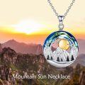 wholesale TOUPOP Mountain Sun Necklace For Women 925 Sterling Silver Mountain Pendant Jewelry For Women Girlfriend Wife Sister Daughter Birthday Christmas Mothers Valentine's Day Graduation Gifts -0-3