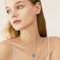 wholesale 925 Sterling Silver Musical Bird Pendant Necklace with Abalone Shell Inlay-0-3