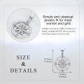 wholesale 925 Sterling Silver Heart-Shaped Compass Pendant with Yellow Stone and Cubic Zirconia Elements - Faith Jewelry for Women & Girls-0-3