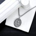 wholesale 925 Sterling Silver Oval Sports Athlete Pendant Necklace - Protect This Athlete Charm Chain s for Men & Women-0-2