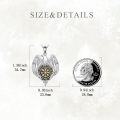 wholesale 925 Sterling Silver Oxidized Vegvisir Norse Compass Viking Eagle Pendant Necklace  for Women-0-3