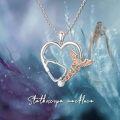 wholesale 925 Sterling Silver Heart-Shaped Stethoscope Pendant with Angel Wings and Caduceus Symbol-0-5