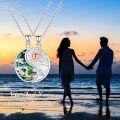 wholesale 925 Sterling Silver Yin Yang Sun & Moon Pendant Necklaces Couples Matching Set Gift for Her Lovers' Day Present-0-4