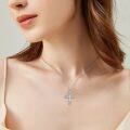 wholesale 925 Sterling Silver Opal Celtic Cross Pendant Necklace for Women Boho s-0-1